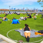New York Park Paints 'Social Distancing'