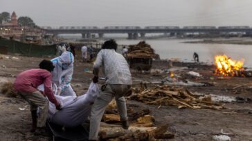 Corpses wash up on banks of holy river in Indian coronavirus outbreak
