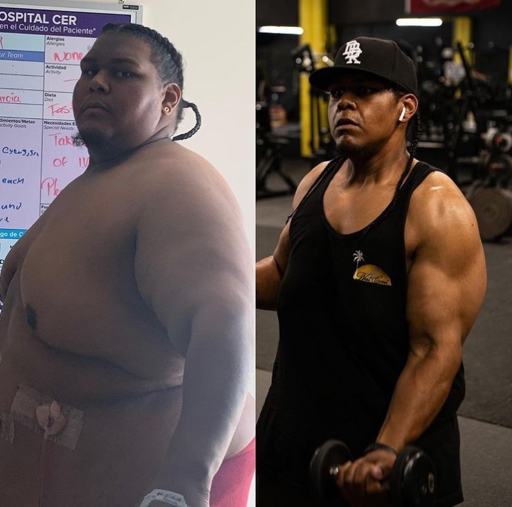 A 31-year-old man changed his physique after weighing up to 270 kg