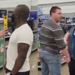 White man harasses black man with karate chops at Texas Walmart