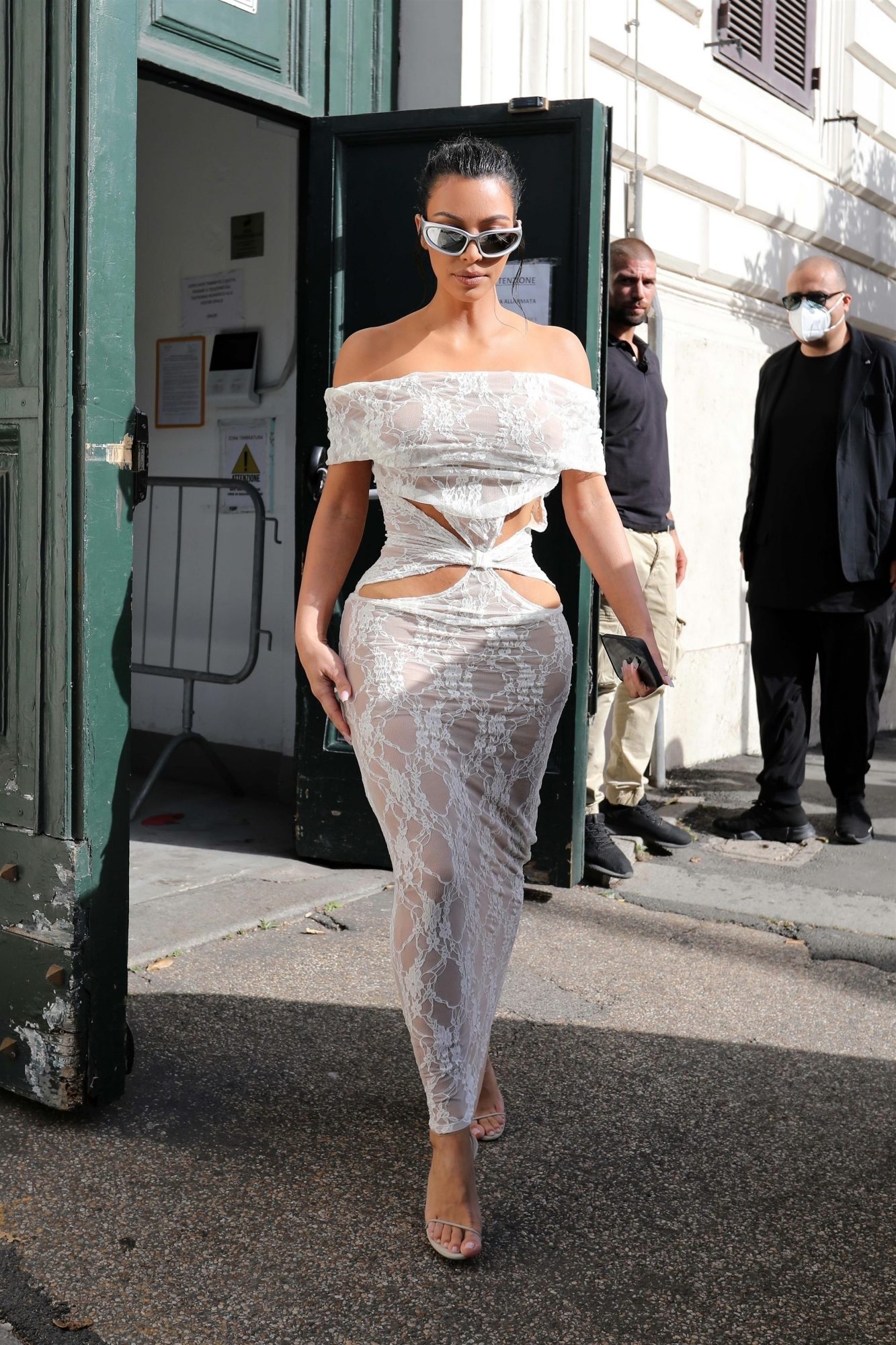 Kim Kardashian visited the Vatican in a sexy white dress
