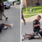 Texas cop stands over black teen as she screams 'I can't breathe'