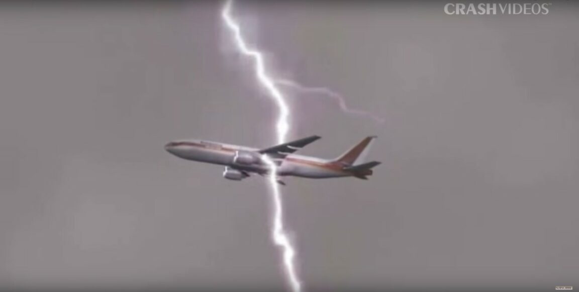 What happens when lightning strikes an airplane?