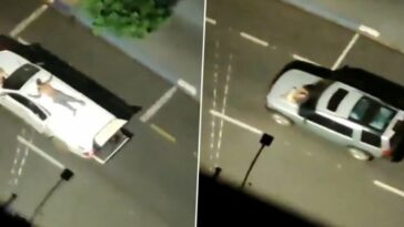 Bank robbers tie up hostages as human shields in their getaway cars in Brazil