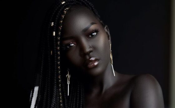 Nyakim Gatwech, the model who is known as the 'queen of dark'