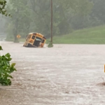 Students rescued from school bus that was submerged due to flooding