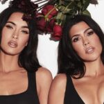 Kourtney Kardashian and Megan Fox pose together for a lingerie campaign