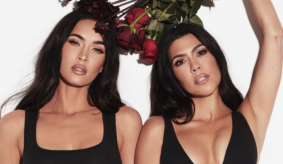 Kourtney Kardashian and Megan Fox pose together for a lingerie campaign