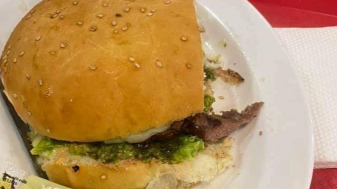 A woman finds a human finger in a hamburger of a restaurant that belonged to an employee