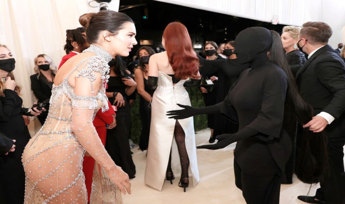 Kim Kardashian says she couldn't see her sister Kendall through her Met Gala outfit
