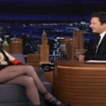 Madonna lifted her skirt on camera and laid down on Jimmy Fallon's table