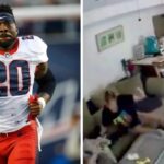 Ex-football player was filmed while beating up his ex-partner