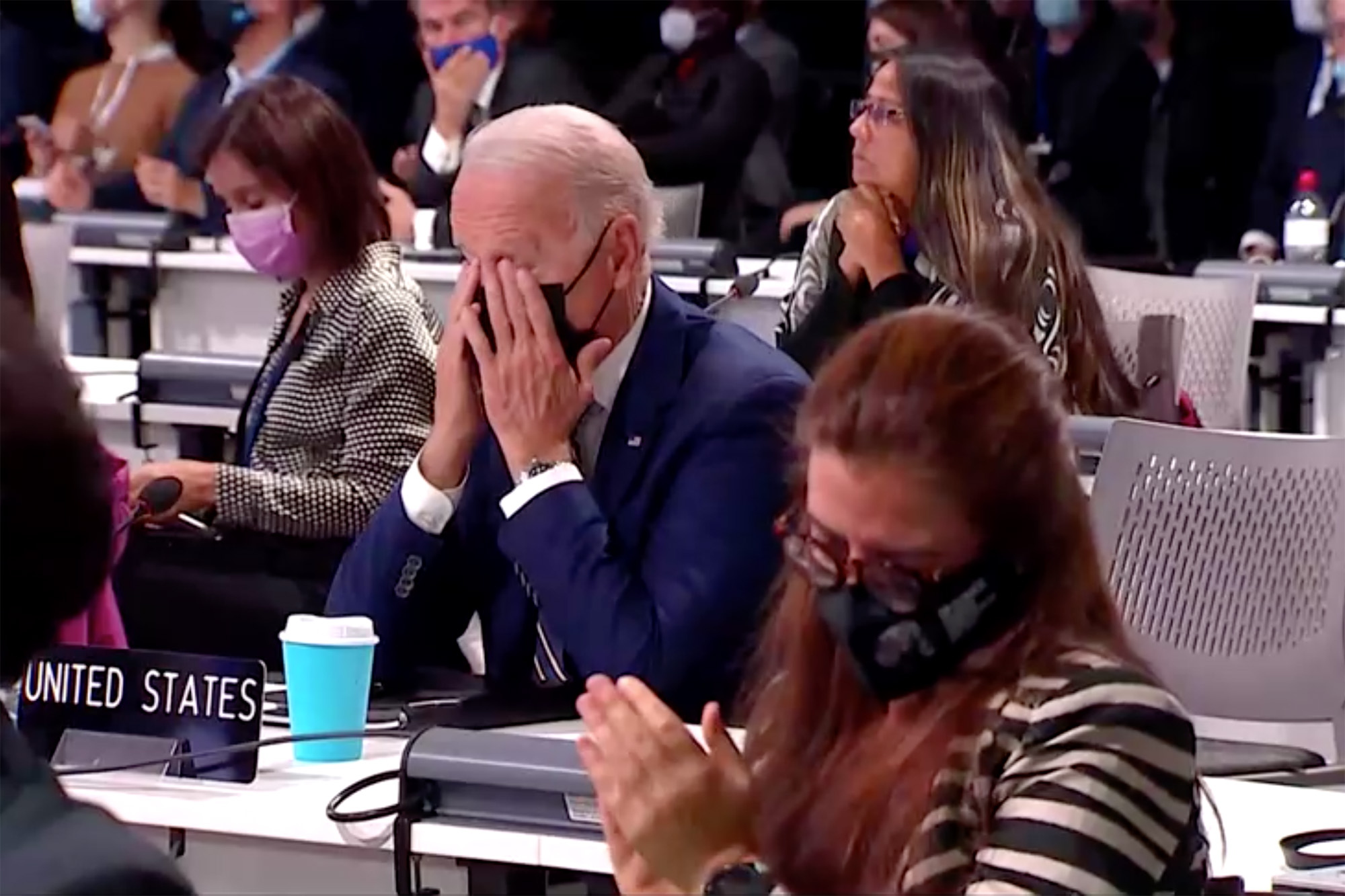 Joe Biden appears to doze off at the COP26 Climate Summit