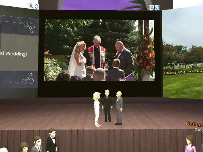 A couple celebrated a live virtual wedding in the metaverse