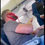 Man with a thong over his face instead of a mask is forced off plane
