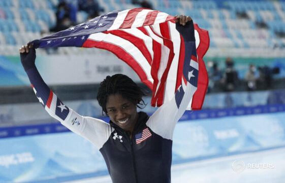 Erin Jackson, the first black figure skater to win a medal at the Olympics