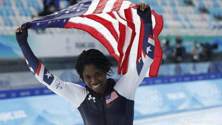 Erin Jackson, the first black figure skater to win a medal at the Olympics