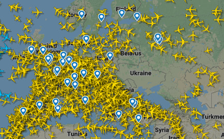 This is what the 'big hole' the war in Ukraine has left in world air travel looks like