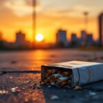 FDA logo with cigarettes and nicotine reduction message