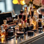 Immagine di look glamour per le festività con glitter