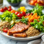 A plate showcasing a balanced meal for one meal a day diet