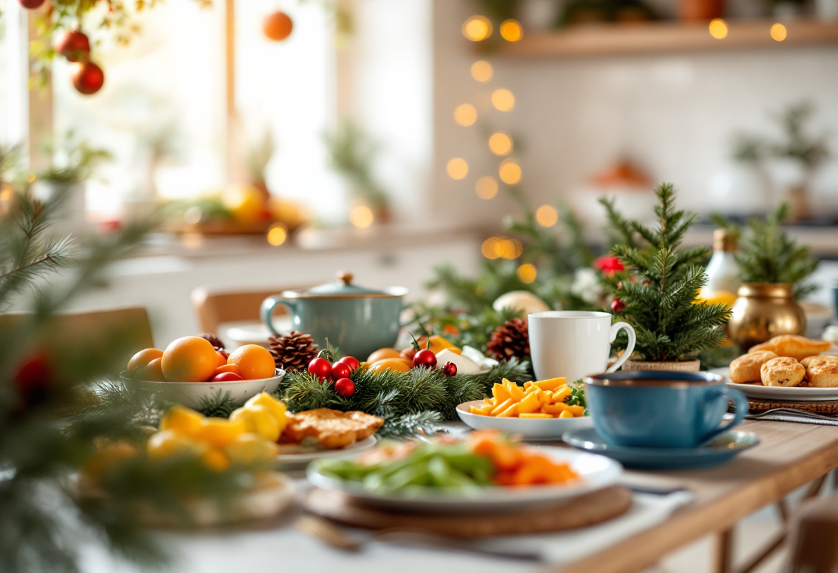 Family members sharing holiday tasks for festive joy