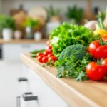 Colorful vegetables prepared for healthy cooking