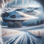 Sledding accident scene highlighting winter risks