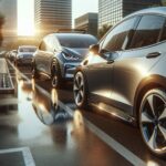 Damaged Tesla vehicle due to vandalism incident