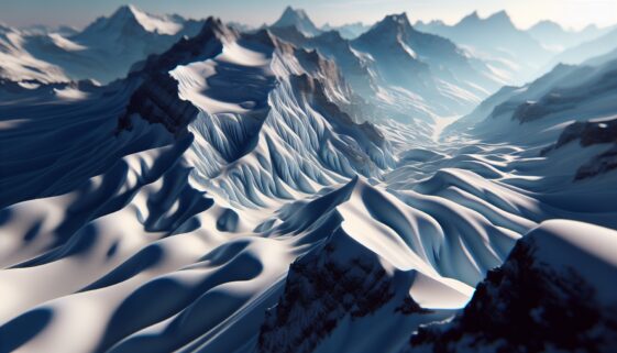 Winter adventurer checking avalanche warnings in backcountry