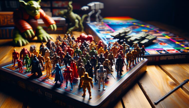 Adult playing with childhood toys, embracing nostalgia