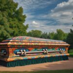 Coffin decorated with Snickers bars honoring a Brit