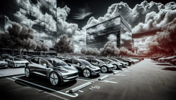 Vandalized Tesla car highlighting a troubling trend