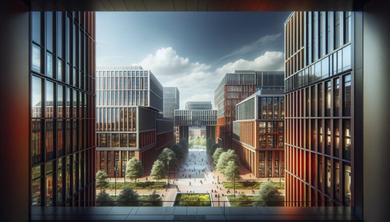 University of Michigan campus with students