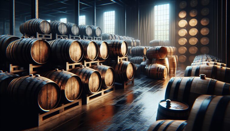 American whiskey bottles celebrating tariff relief