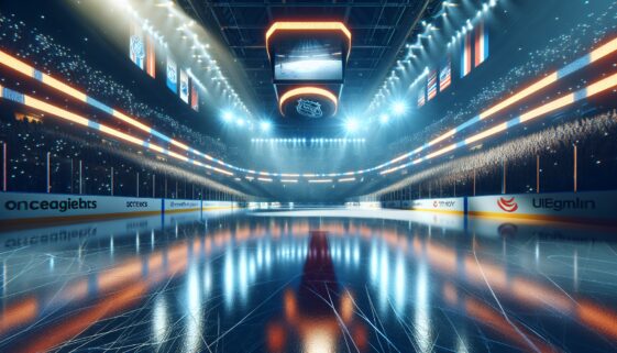 Anaheim Ducks celebrating their comeback win against Flames