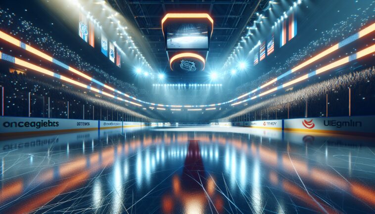 Anaheim Ducks celebrating their comeback win against Flames