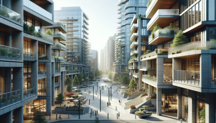 Vancouver cityscape with a focus on political activism against antisemitism
