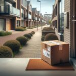 An image depicting delivery theft in urban settings