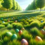 Children participating in an innovative Easter egg hunt
