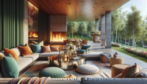 Beautiful outdoor space designed for summer relaxation