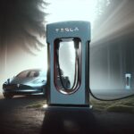 FBI agents at a Tesla charging station in Washington