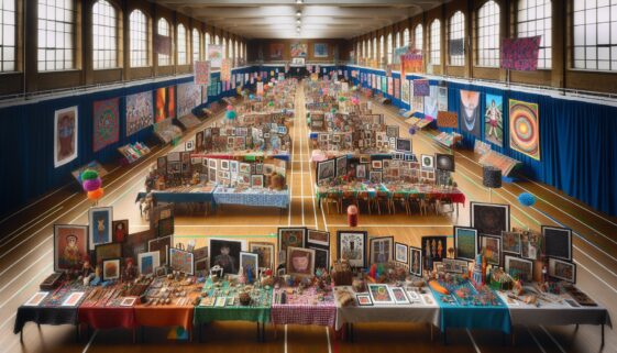 Colorful scene from the Fanfaire festival in NYC