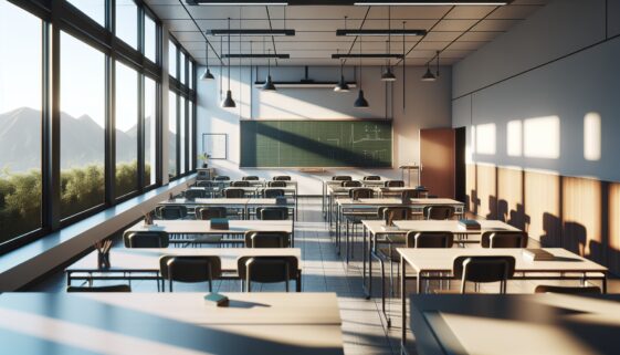 Students debating free speech issues in a classroom