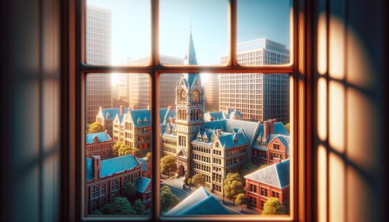 Harvard University campus illustrating funding freeze issues