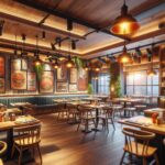 Hooters restaurant showcasing its new branding and menu