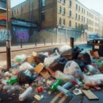 Image depicting illegal dumping in a city environment