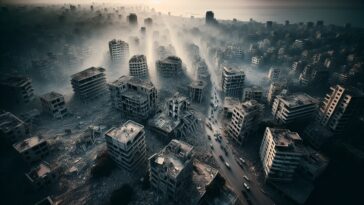 Destruction in Beirut's southern suburbs from Israeli strikes