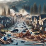 Devastation caused by the Langley home explosion