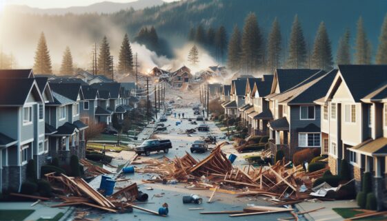 Devastation caused by the Langley home explosion